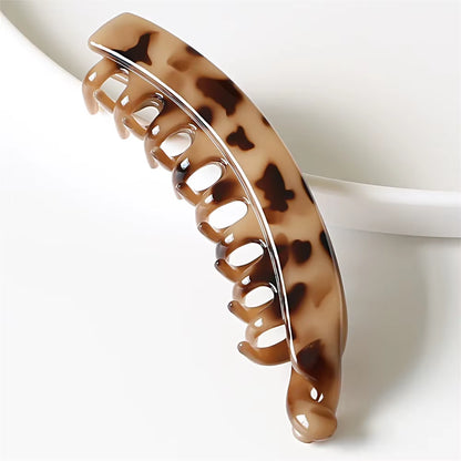 Fashion Large Banana Hair Clips Solid Color Frosted Hair Claws Classic Women Non-Slip Ponytail Barrettes Hairpins for Fine Hairs