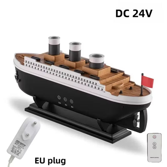 Design Titanic Ship Model Air Humidifier USB Home 250Ml Essential Oil Jellyfish Smoke Ring Spray Aroma Diffuser Remote Control