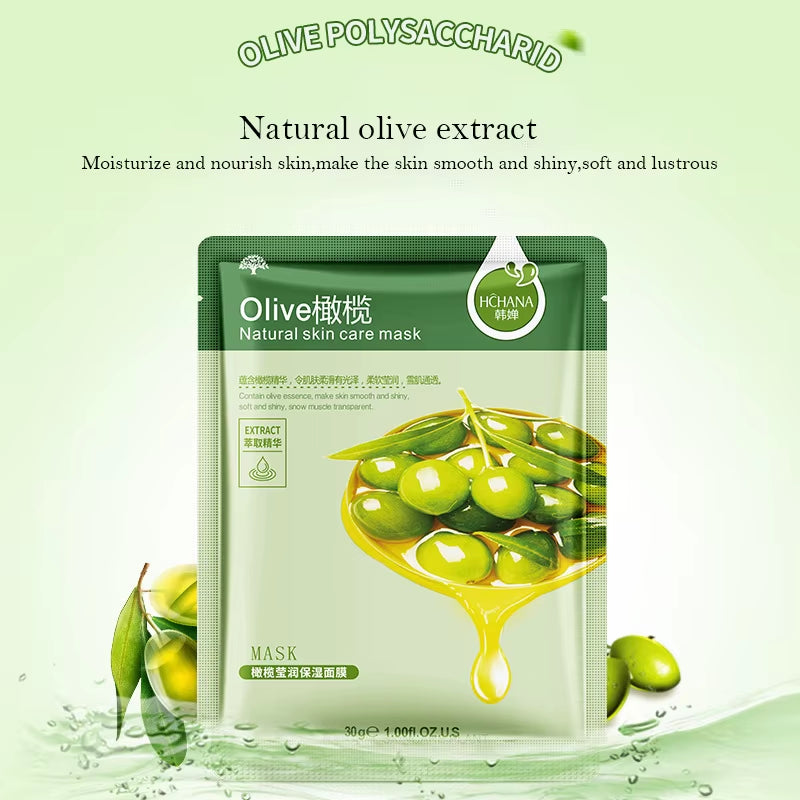 30Pcs Fresh Fruits Facial Masks Face Skincare Moisturizing Firming Hydrating Korean Face Mask Facial Skin Care Prodcuts