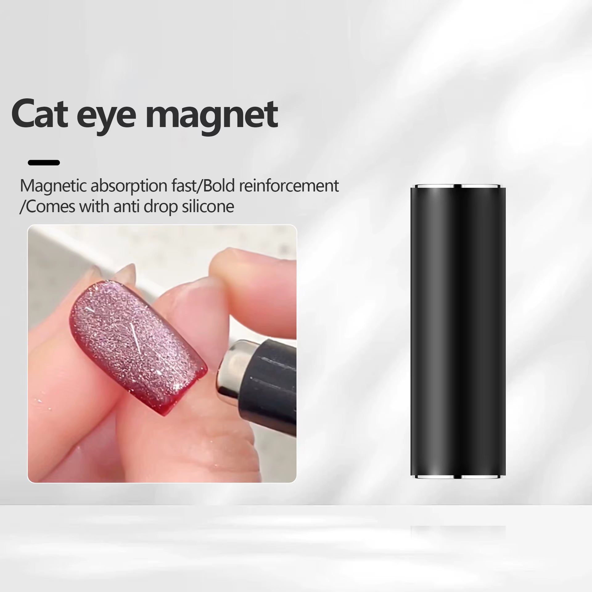 Double-Head French Nail Art Magnet Set Cat Eye Magnetic Rod Combination Nail Art DIY V-Shaped Effect Gel Nail Polish Magnet
