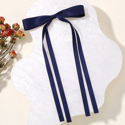 2Pcs 2025 New Cute Ribbon Bow Headband Long Tassel Hair Clip Women'S Hair Accessories Girls Party Headwear Side Clips Wholesale