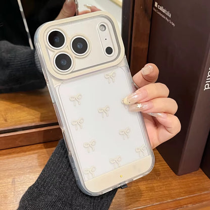 Change Color Luminous Call Light up Flash Bowknot Phone Case for Iphone 16 15 13 12 11 14 17 Pro Max plus Air Shockproof Cover