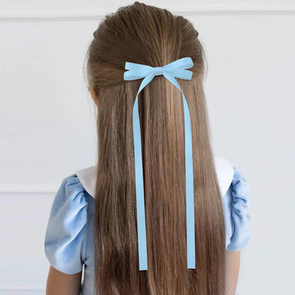 2Pcs 2025 New Cute Ribbon Bow Headband Long Tassel Hair Clip Women'S Hair Accessories Girls Party Headwear Side Clips Wholesale