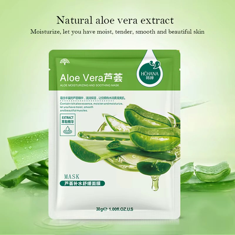 30Pcs Fresh Fruits Facial Masks Face Skincare Moisturizing Firming Hydrating Korean Face Mask Facial Skin Care Prodcuts