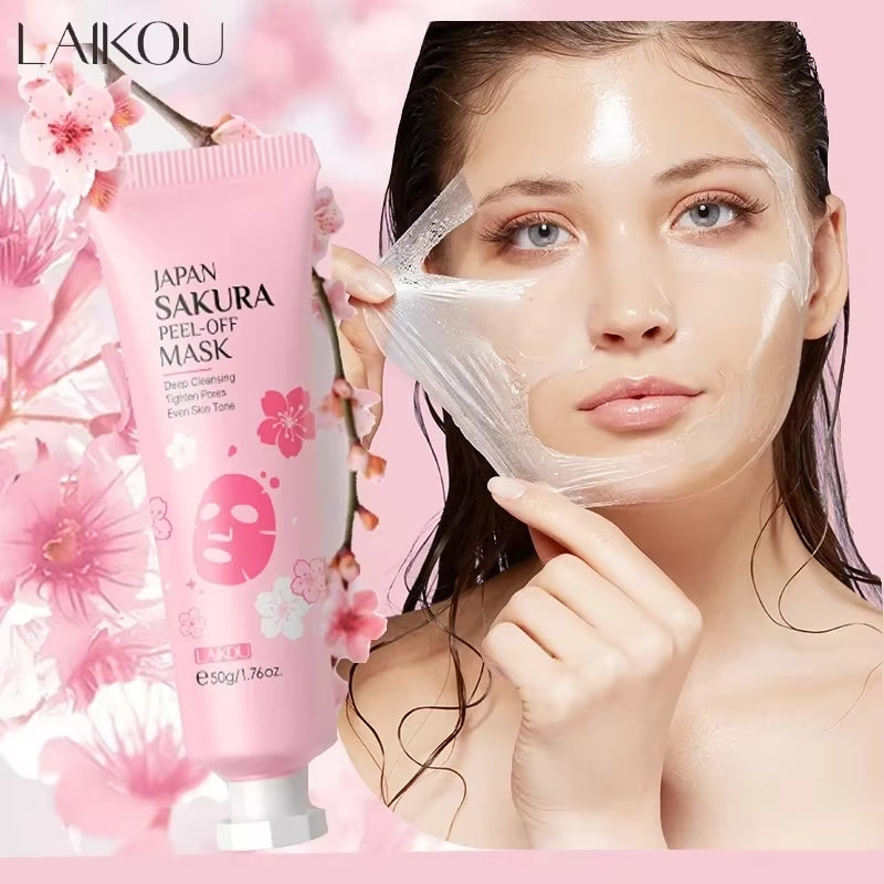 24K Gold Sakura Peeling Face Mask anti Wrinkle Whitening Blackhead Removal Facial Tear off Mask Skin Care Products