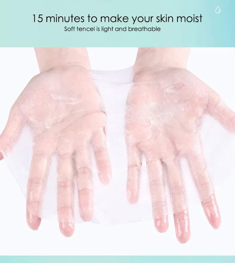 10Pcs Hyaluronic Acid Hydrating Facial Mask Sheet Masks for Face Hydrating Shrinking Pores Moisturizing Face Masks Skin Care