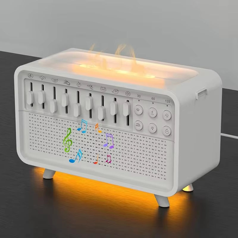 4 in 1 HIFI Bluetooth Speaker LED White Noise Speaker White Noise Sleep Aid Night Light Humidifier Machine with 8 Nature Sounds